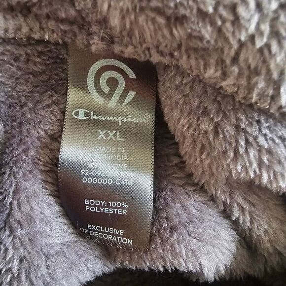 Champion womens Sz XXL gray sweater fleece cowl neck pockets soft - Picture 7 of 8